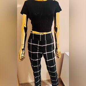 New York & Co. 7th Avenue Design Studio Pants, Plaid Modern Fit, Ankle, NWT